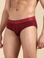 Cotton Lycra Maroon Solid Brief