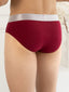 Flexisoft Red Dahila Cotton Lycra Solid Brief