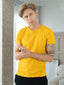 100% Pima Cotton Round Neck Mustard T-Shirt