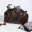 Duffel Bag with Shoe Compartment- Brown