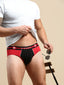 Cotton Modal Red Dahila Colorblocked Brief