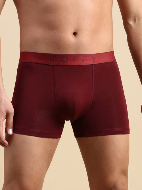 Cotton Lycra Maroon Long Trunk