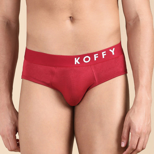 Brew-Soft Micro Modal Red Dahila Brief