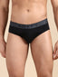 Cotton Lycra Black Solid Brief