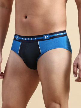 Cotton Modal Beaucoup Blue Colorblocked Brief