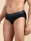 Cotton Lycra Black Solid Brief