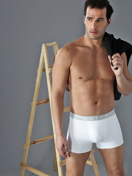 Cotton Lycra White Mini Trunk