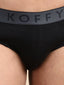 Cotton Lycra Black Solid Brief