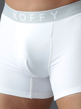 Cotton Lycra White Long Trunk