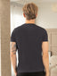 100% Pima Cotton Round Neck Dark Grey T-Shirt