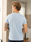 100% Pima Cotton Round Neck Sky Blue T-Shirt