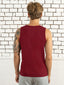 100% Pima Cotton Round Neck Maroon Sleeveless Tank top