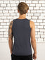 100% Pima Cotton Round Neck Dark Grey Sleeveless Tank top