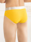 Flexisoft Yellow Cotton Lycra Solid Brief