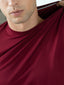 100% Pima Cotton Round Neck Maroon T-Shirt