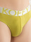 Flexisoft Golden Lime Cotton Lycra Solid Brief