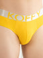 Flexisoft Yellow Cotton Lycra Solid Brief