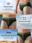 Cotton Lycra Dark Green Solid Brief