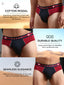 Cotton Modal Red Dahila Colorblocked Brief