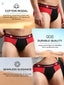 Cotton Modal Tango Red Colorblocked Brief