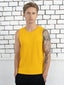 100% Pima Cotton Round Neck Mustard Sleeveless Tank top