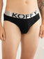 Flexisoft Black Cotton Lycra Solid Brief