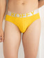 Flexisoft Yellow Cotton Lycra Solid Brief