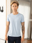 100% Pima Cotton Round Neck Sky Blue T-Shirt