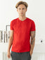 100% Pima Cotton Foam Soft Perennial V-Neck Tee - Red