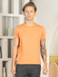 Bio Washed 100% Super Soft Cotton Round Neck Tee - Orange