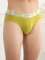 Flexisoft Golden Lime Cotton Lycra Solid Brief