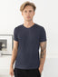 100% Pima Cotton Foam Soft Perennial V-Neck Tee - Dark Grey