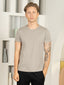 Bio Washed 100% Super Soft Cotton Round Neck Tee - Light Grey