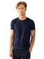 100% Pima Cotton Round Neck Navy T-Shirt