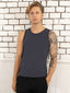 100% Pima Cotton Round Neck Dark Grey Sleeveless Tank top