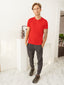 100% Pima Cotton Foam Soft Perennial V-Neck Tee - Red