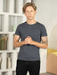 Bio Washed 100% Super Soft Cotton Round Neck Tee - Charcoal