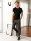 100% Pima Cotton Round Neck Black T-Shirt