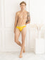 Flexisoft Yellow Cotton Lycra Solid Brief