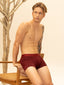 Cotton Lycra Maroon Mini Trunk