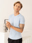 100% Pima Cotton Foam Soft Perennial V-Neck Tee - Sky Blue