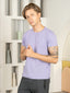 Bio Washed 100% Super Soft Cotton Round Neck Tee - Purple