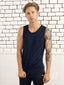 100% Pima Cotton Round Neck Navy Sleeveless Tank top