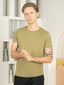 Bio Washed 100% Super Soft Cotton Round Neck Tee - Olive