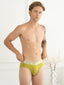 Flexisoft Golden Lime Cotton Lycra Solid Brief