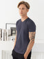 100% Pima Cotton Foam Soft Perennial V-Neck Tee - Dark Grey