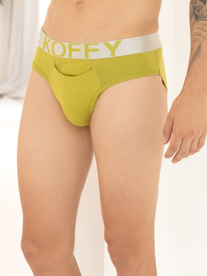 Flexisoft Golden Lime Solid Brief