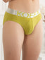 Flexisoft Golden Lime Cotton Lycra Solid Brief