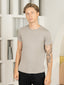 Bio Washed 100% Super Soft Cotton Round Neck Tee - Light Grey