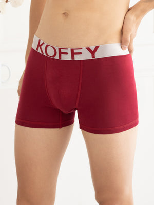 Cotton Lycra Red Dahila Long Trunk